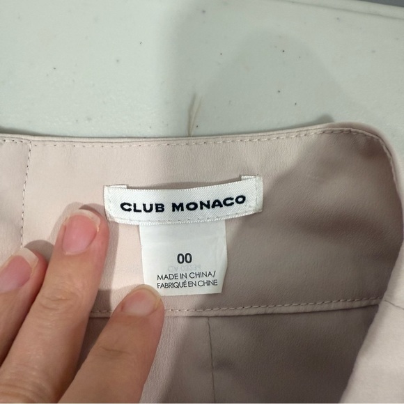 Club Monaco Light Pink Feather Mini Skirt Size 00 EUC - Picture 7 of 9